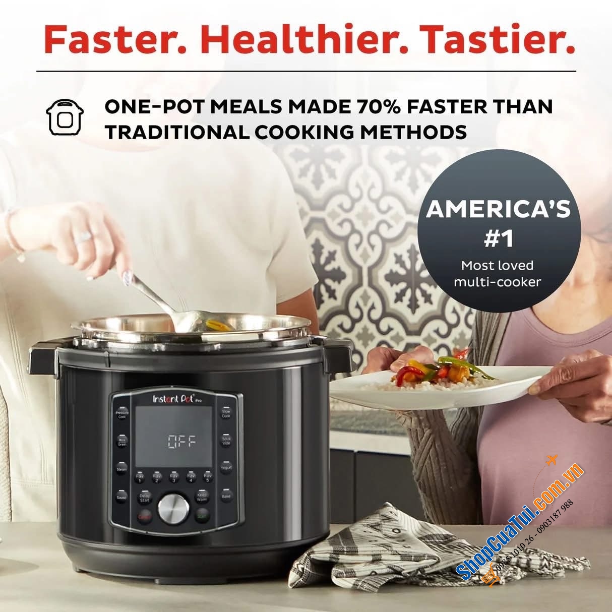 Nồi áp suất điện Instant Pot Pro 60 2026 5,7 Lit 10in1 - BẢN CẢI TIẾN NÂNG CẤP so với model cũ.