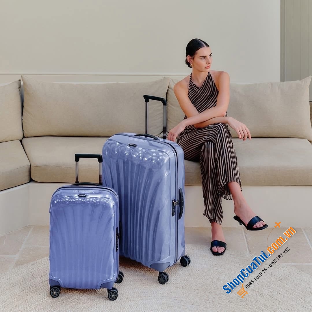 Valy siêu nhẹ, siêu bền Samsonite C-Lite màu mới 2026 - Made in Eu Size S 55cm  & Size L 75cm.