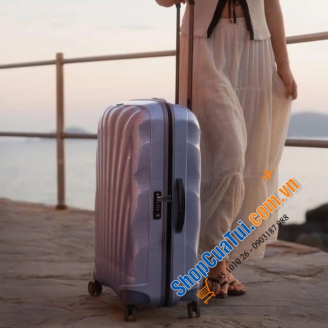 Valy siêu nhẹ, siêu bền Samsonite C-Lite màu mới 2026 - Made in Eu Size S 55cm  & Size L 75cm.