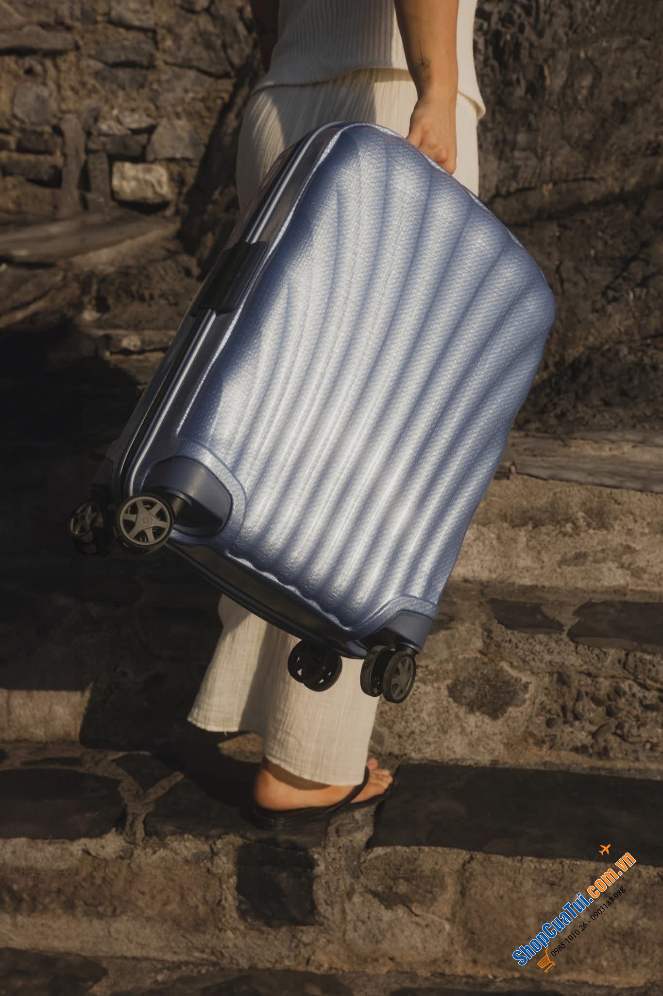 Valy siêu nhẹ, siêu bền Samsonite C-Lite màu mới 2026 - Made in Eu Size S 55cm  & Size L 75cm.