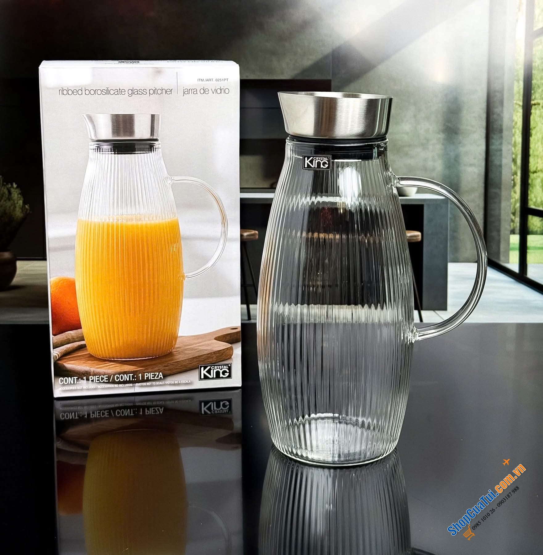 Bình đựng nước Crystal King 1,5lit vừa xinh vừa xịn như.