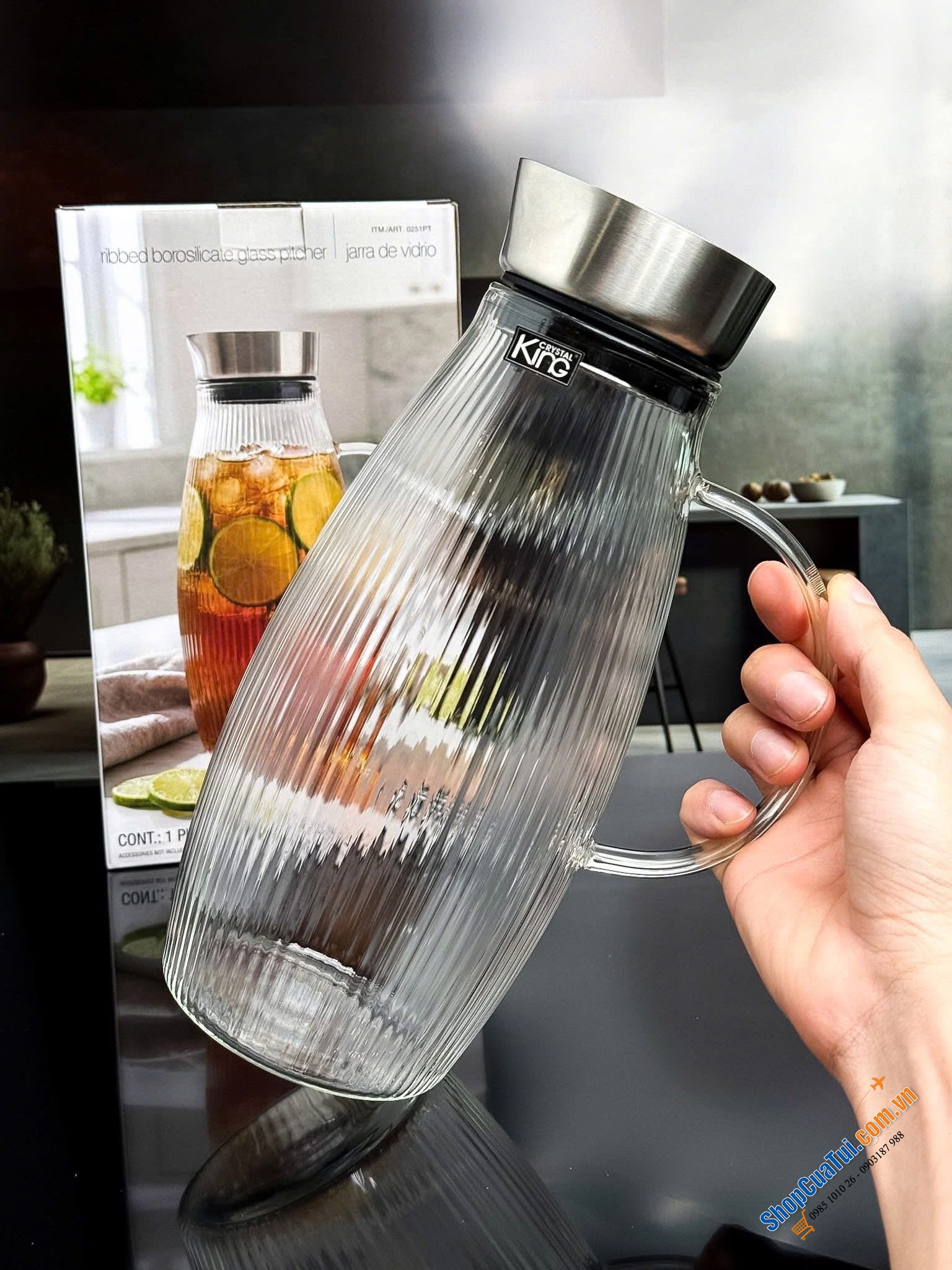 Bình đựng nước Crystal King 1,5lit vừa xinh vừa xịn như.