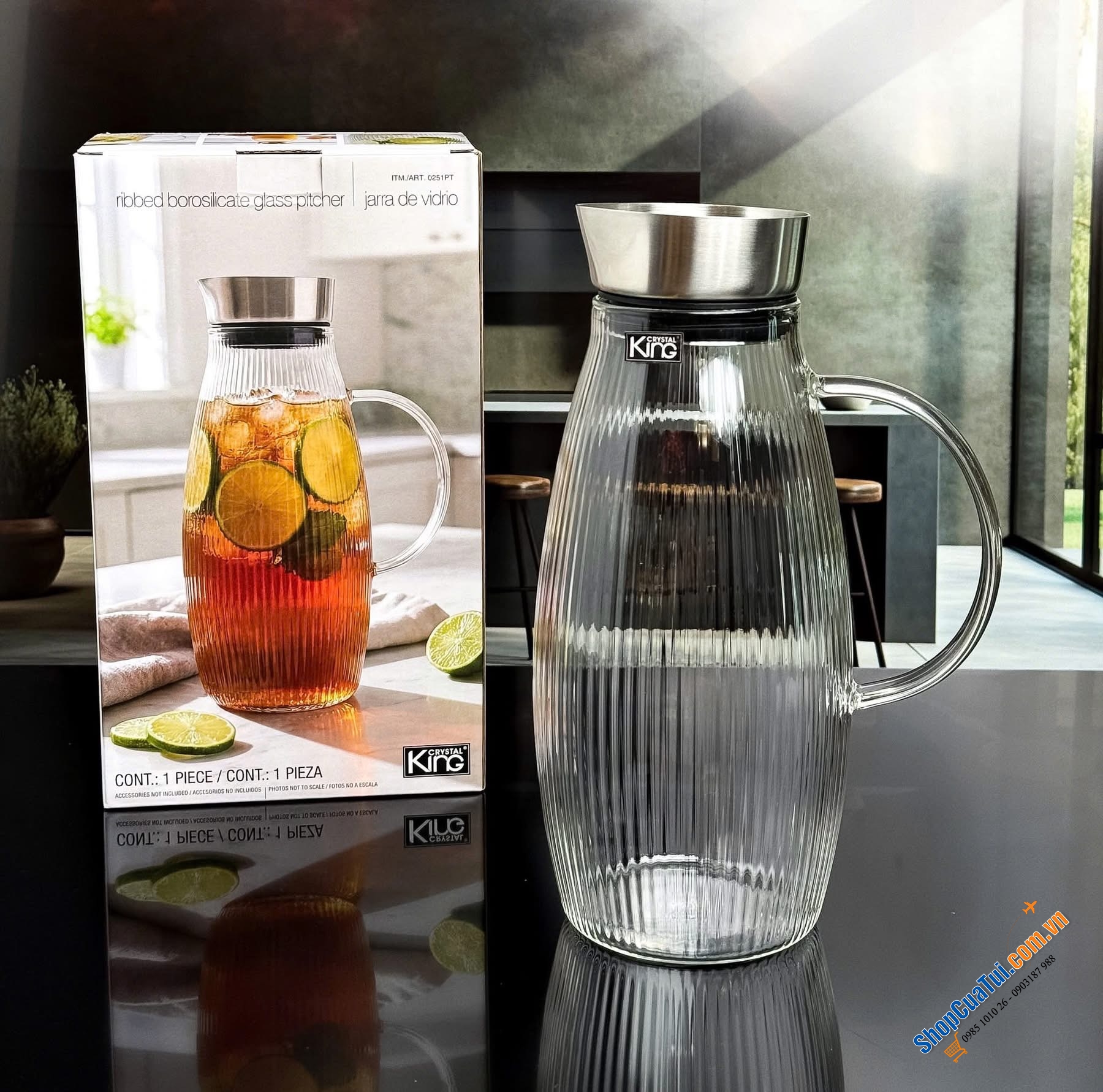 Bình đựng nước Crystal King 1,5lit vừa xinh vừa xịn như.