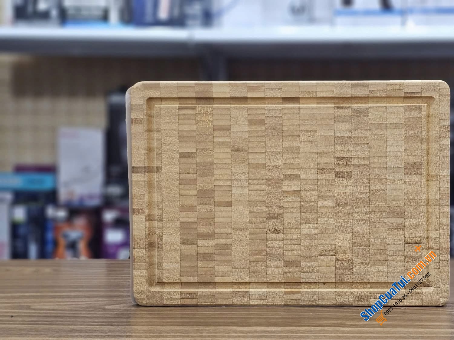 Thớt gỗ tre cao cấp ZWILLING Bambus 36 x 25,5 cm.