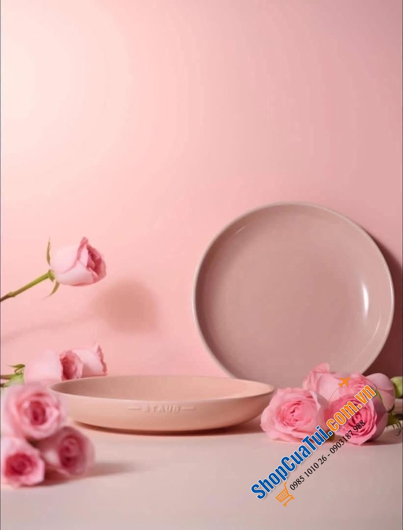 Set 5 đĩa Staub sâu lòng 22cm Màu pastel cực xinh.