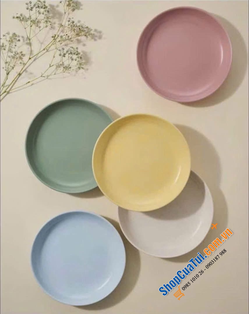 Set 5 đĩa Staub sâu lòng 22cm Màu pastel cực xinh.