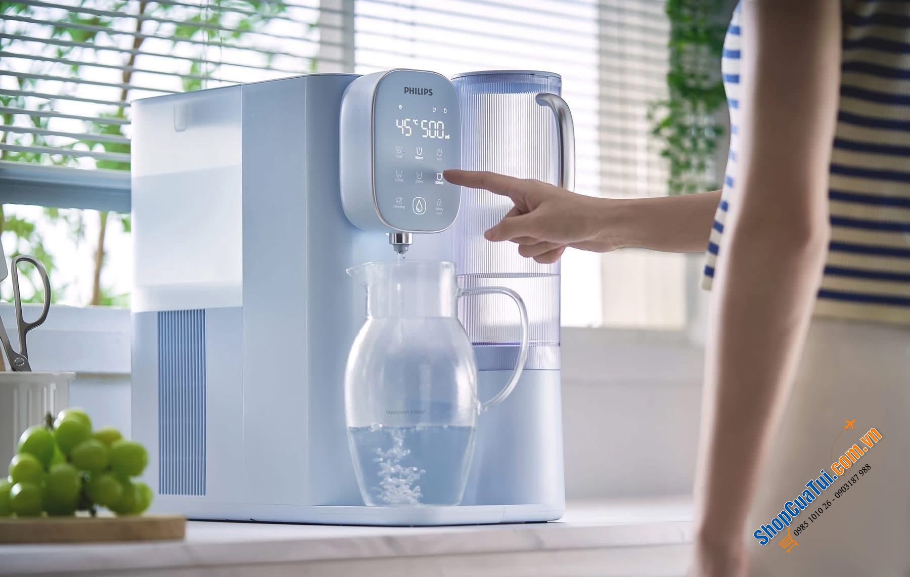 Máy lọc nước RO Philips ADD6912BL/90 màu xanh & Máy lọc nước RO Philips ADD6912WH/74 màu trắng.