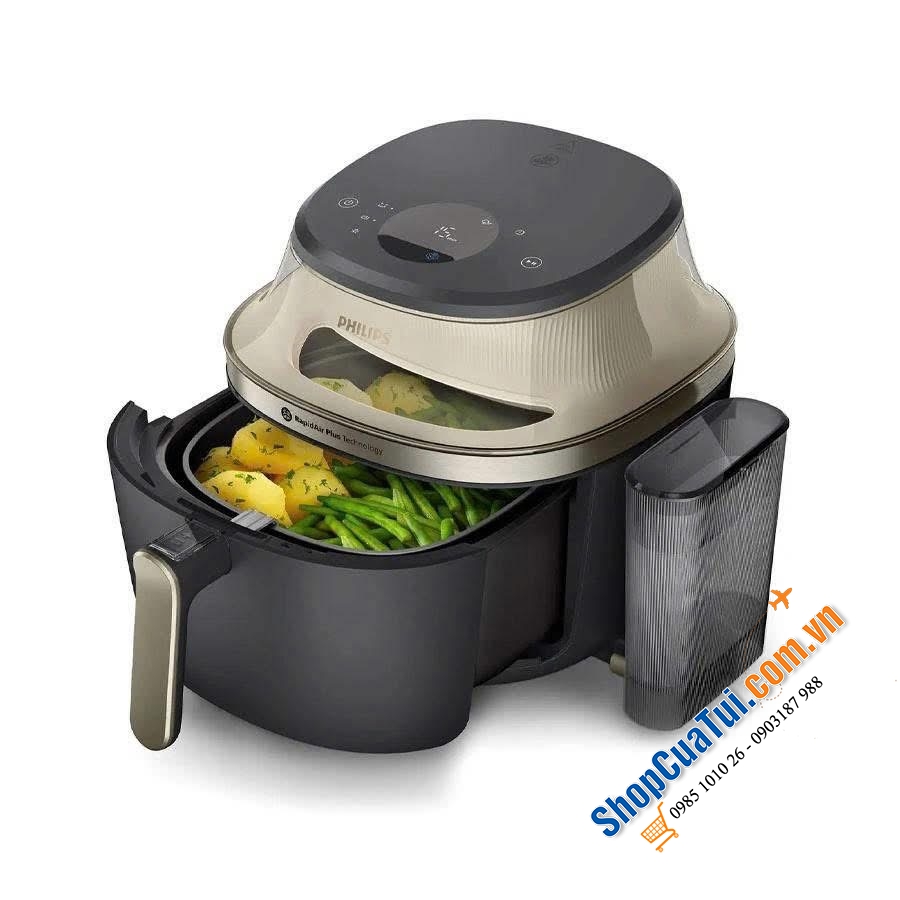 Nồi chiên hấp Philips NA543/00 7.2 lít.