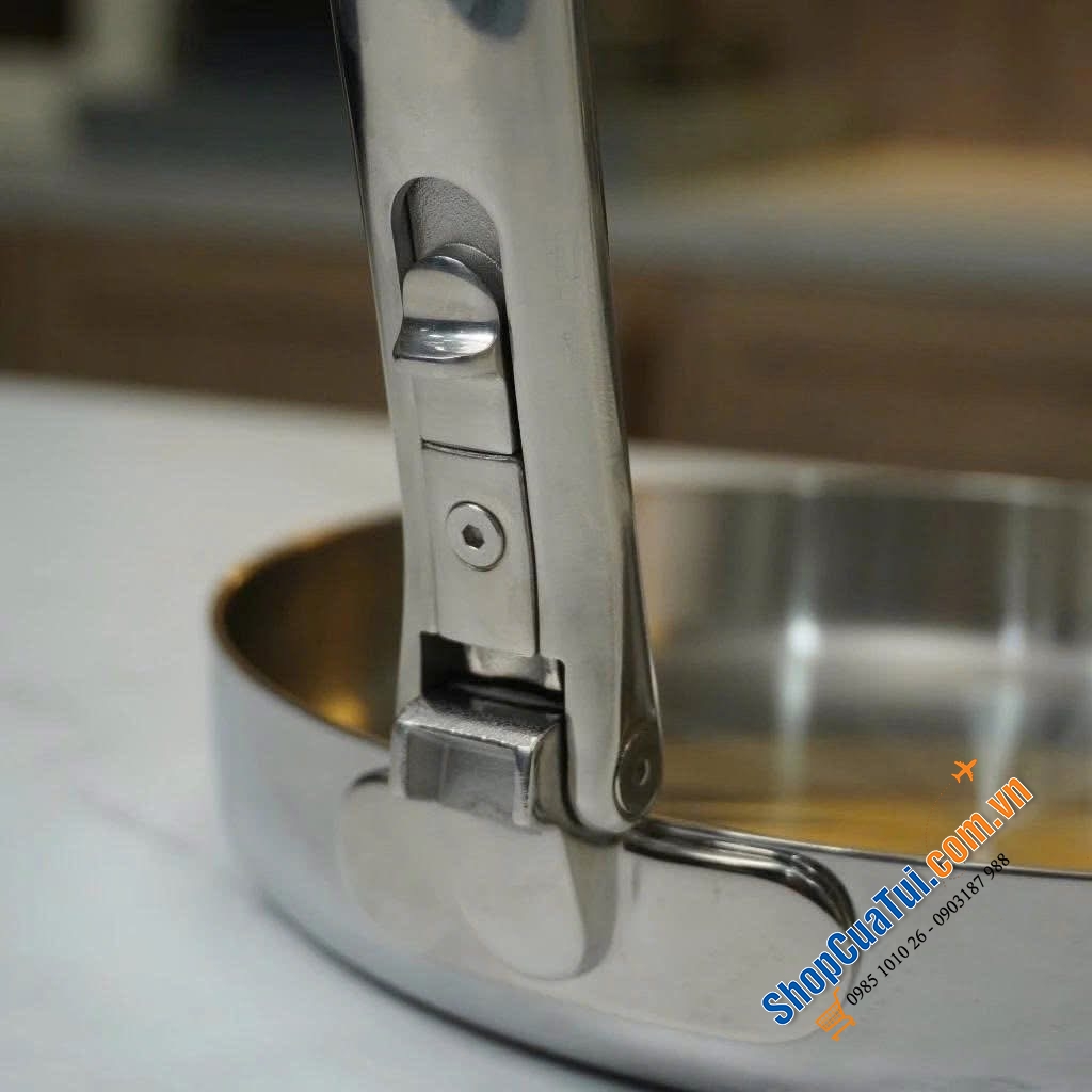 Chảo Inox Joseph Joseph Space Steel 20cm – Tay Cầm Gập.
