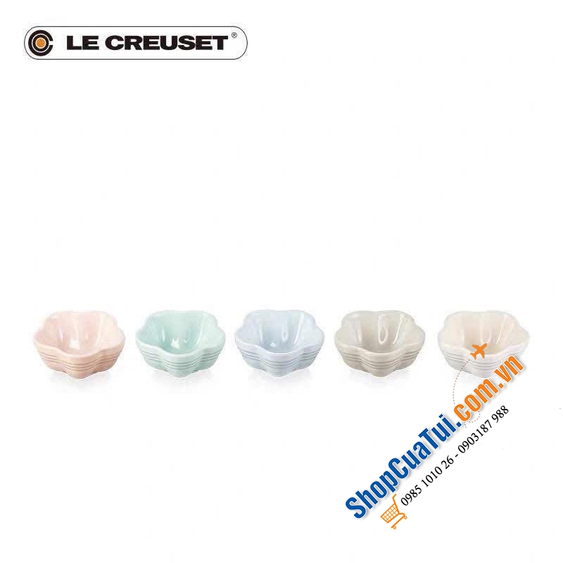 Set bát chấm hoa Le Creuset 8cm – nhỏ xinh.