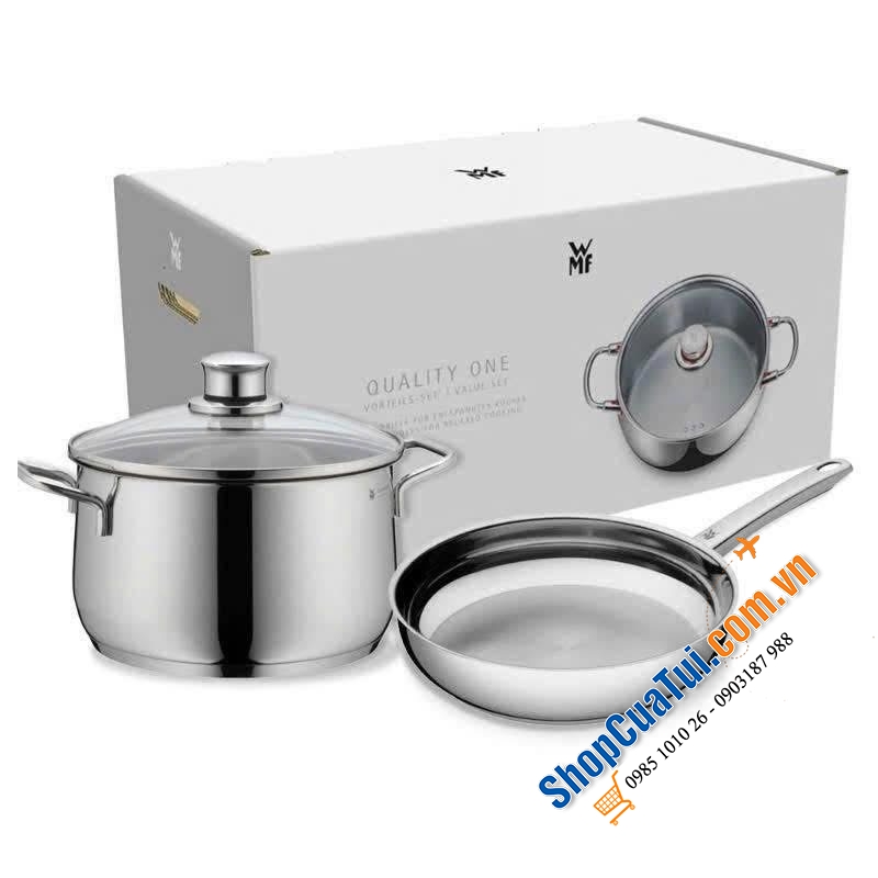 SET NỒI CHẢO WMF DIADEM STAINLESS POT AND PAN SET 2PCS.