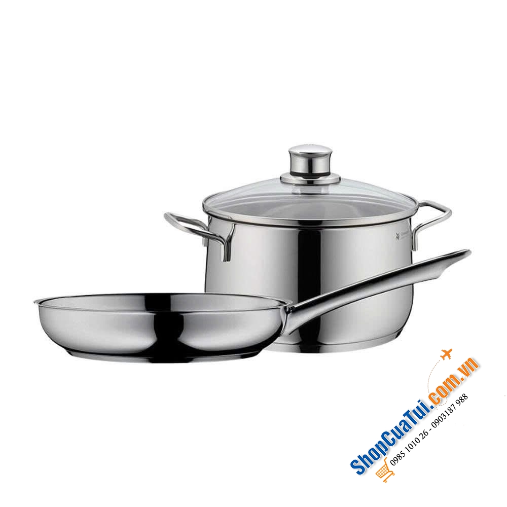 SET NỒI CHẢO WMF DIADEM STAINLESS POT AND PAN SET 2PCS.