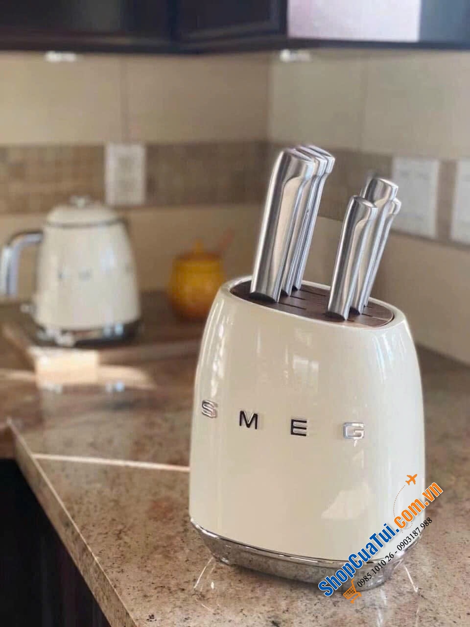 Bộ Dao Smeg KBSF02CR màu Kem.