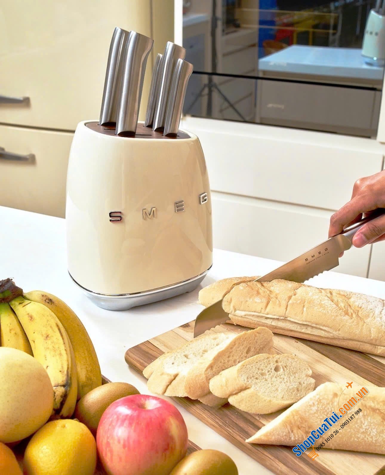 Bộ Dao Smeg KBSF02CR màu Kem.