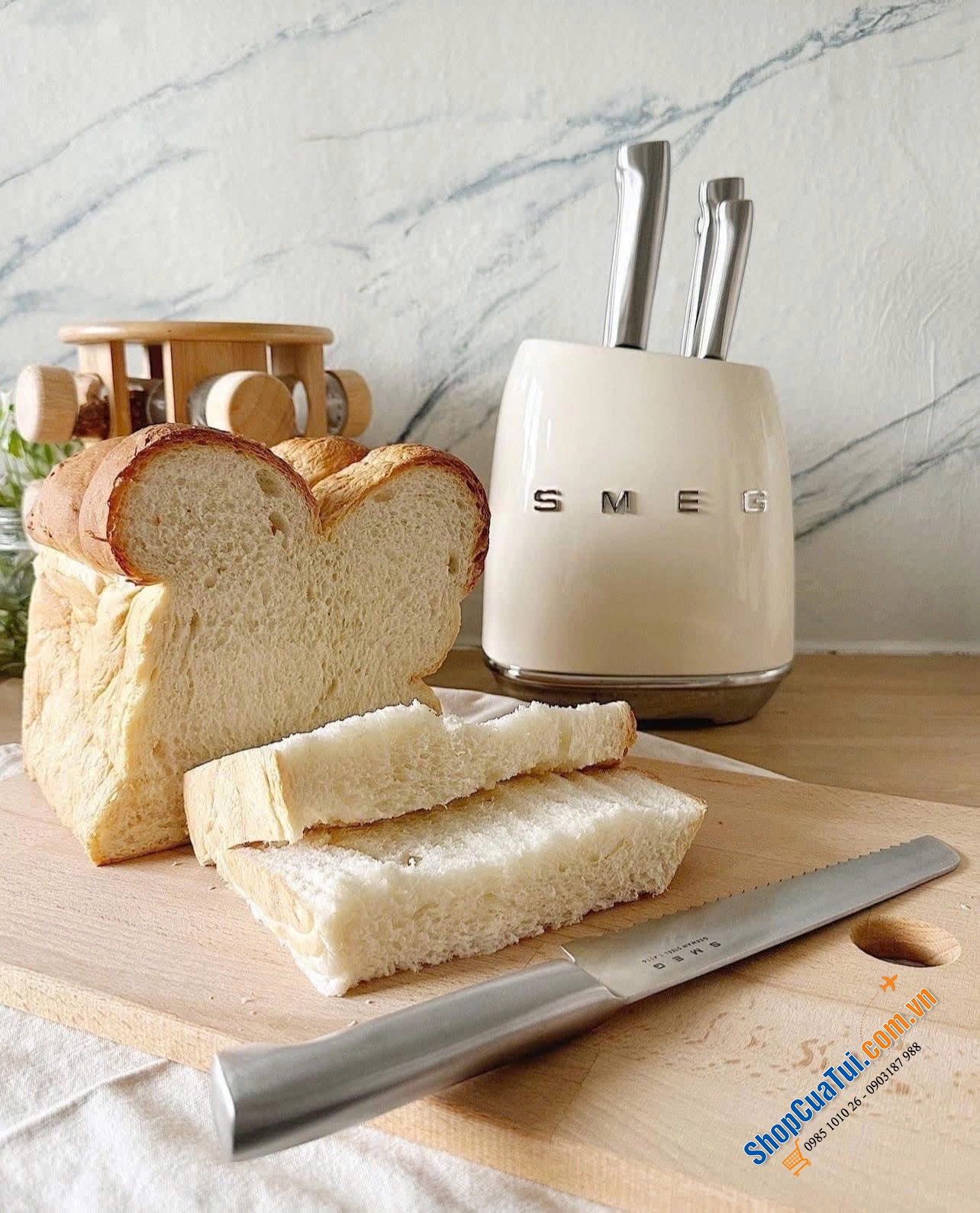 Bộ Dao Smeg KBSF02CR màu Kem.