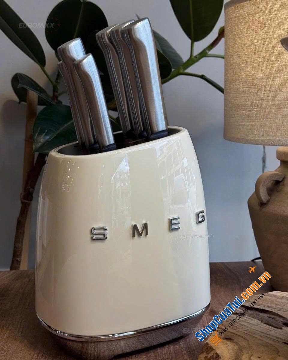 Bộ Dao Smeg KBSF02CR màu Kem.