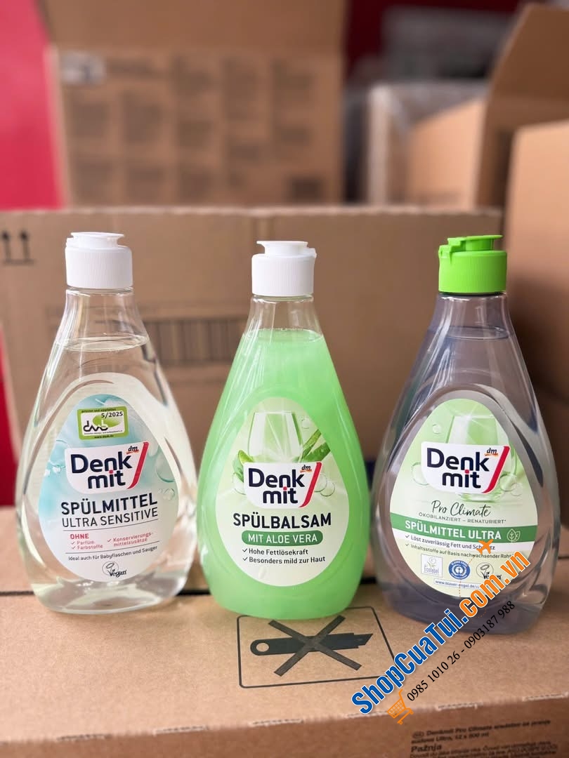 Nước rửa bát Denkmit hàng nội địa đức chai 500ml.