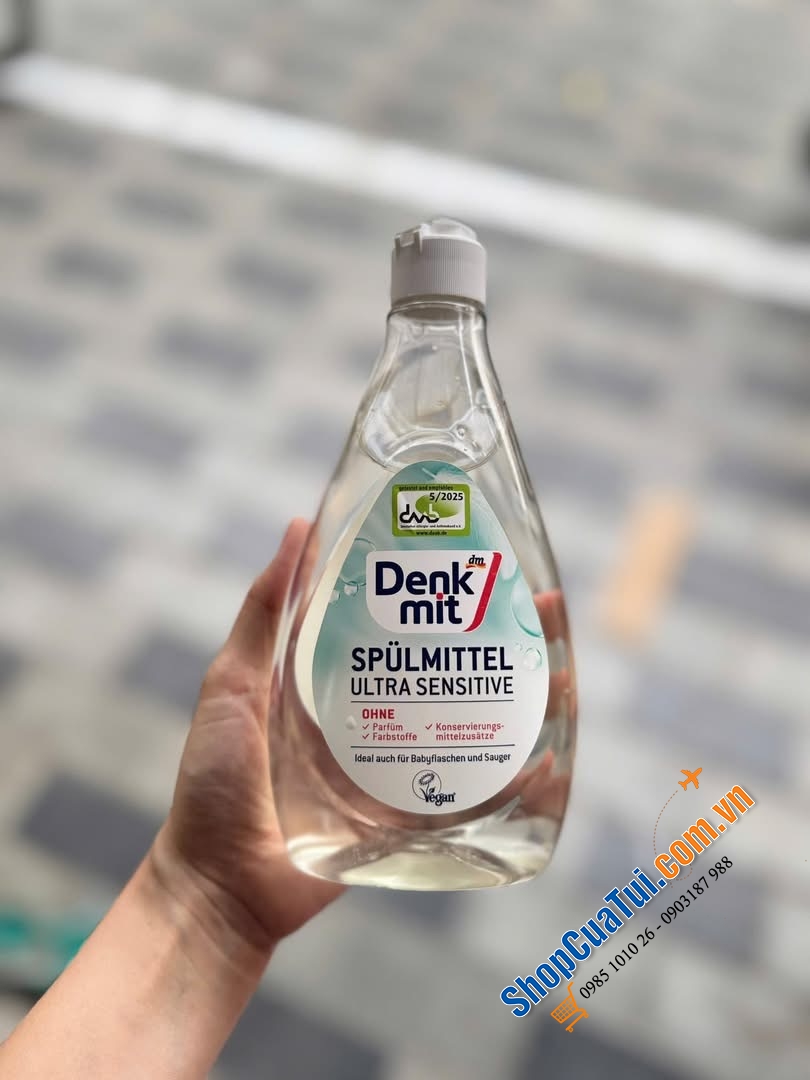 Nước rửa bát Denkmit hàng nội địa đức chai 500ml.