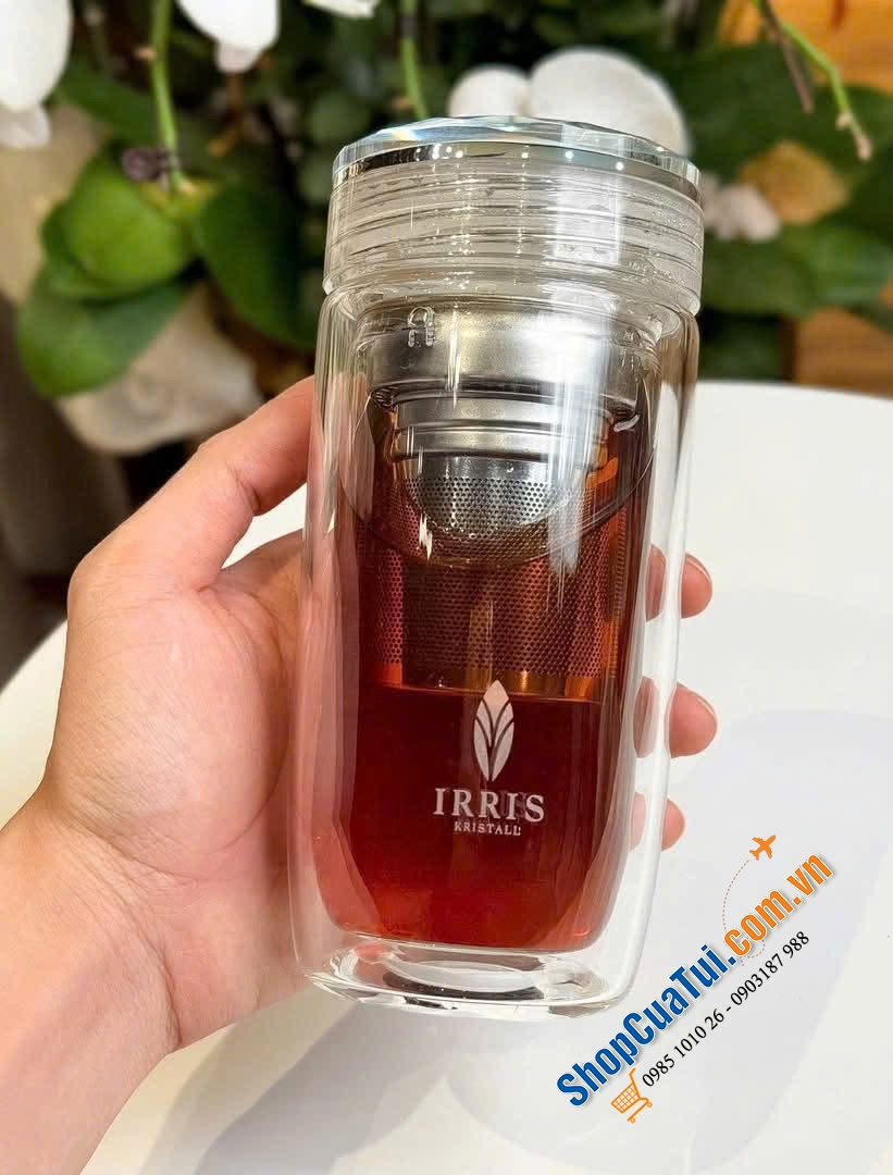 Bình thủy tinh 2 lớp IRRIS 500ml – Nhỏ xinh mà “có võ”.