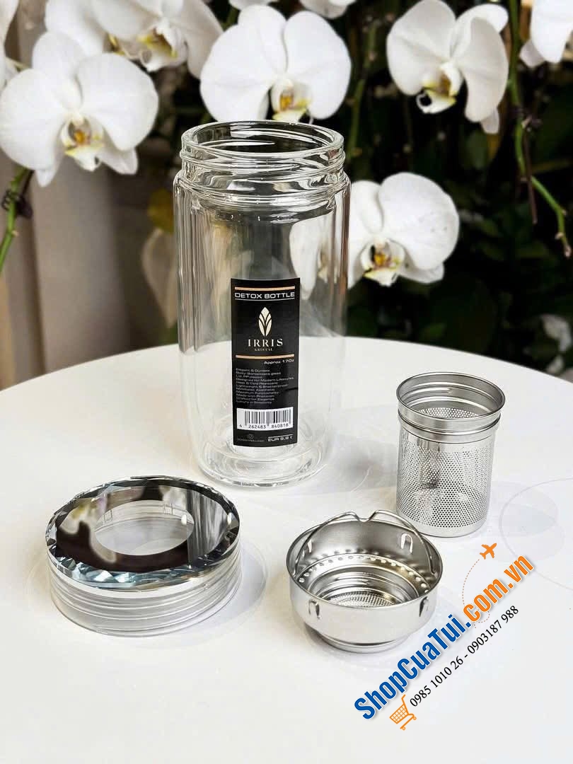 Bình thủy tinh 2 lớp IRRIS 500ml – Nhỏ xinh mà “có võ”.