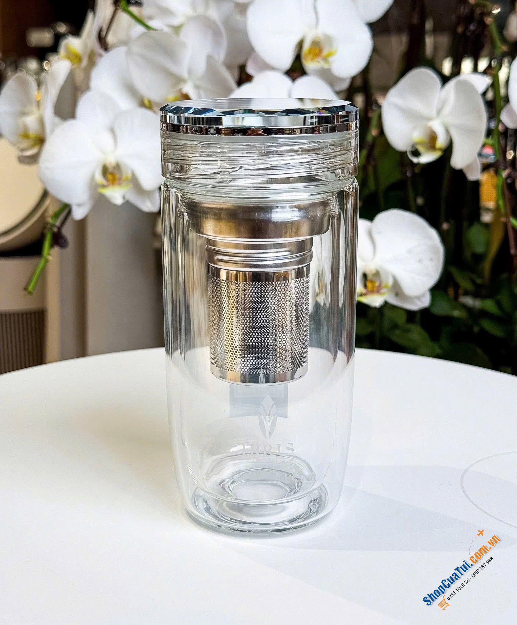 Bình thủy tinh 2 lớp IRRIS 500ml – Nhỏ xinh mà “có võ”.
