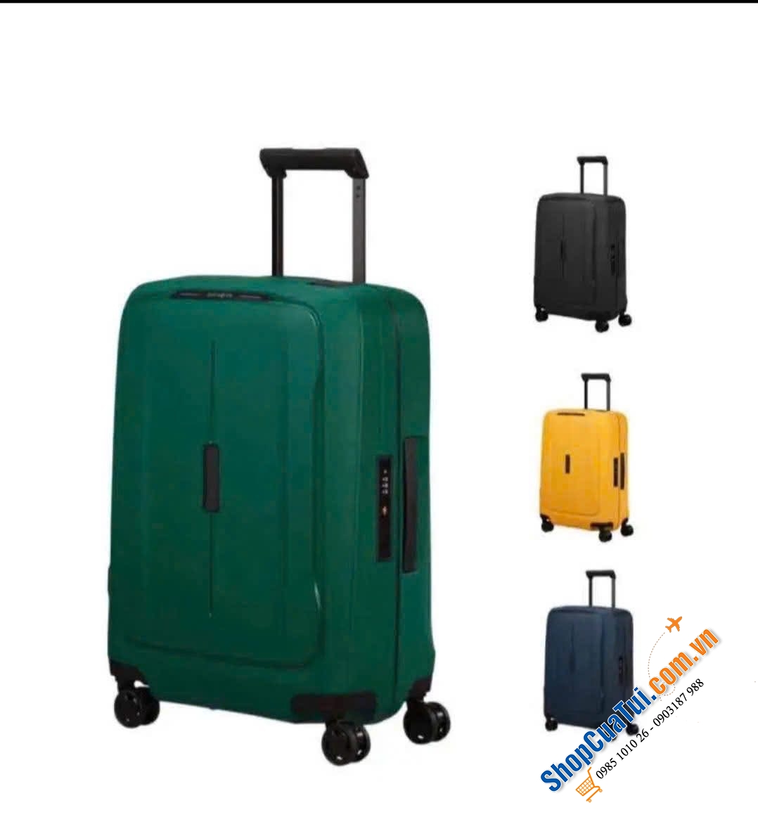 Vali SAMSONITE ESSENS SPINNER  - Khoá ngoàm - Siêu nhẹ - Made in EU xịn sò.