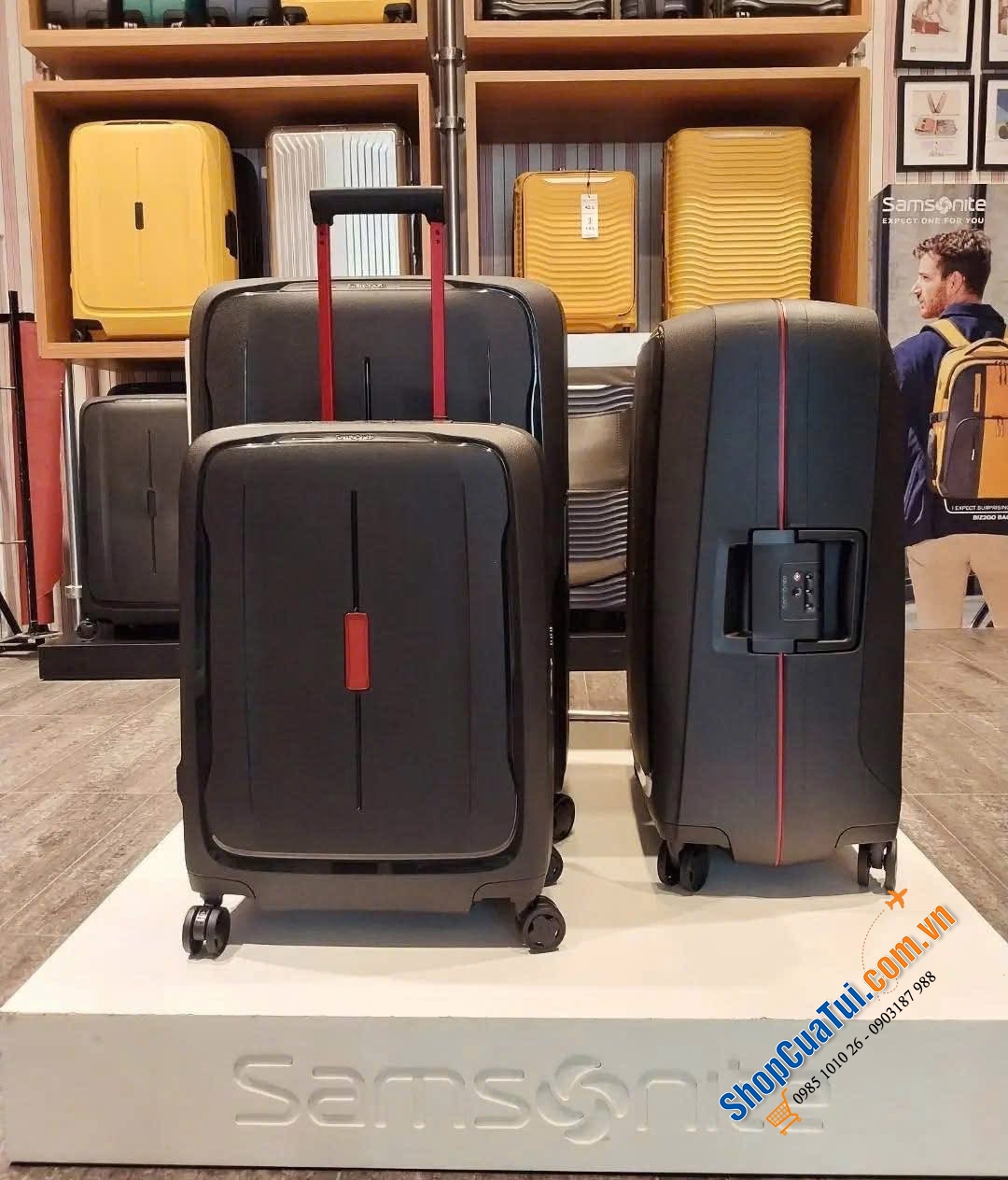 Vali SAMSONITE ESSENS SPINNER  - Khoá ngoàm - Siêu nhẹ - Made in EU xịn sò.
