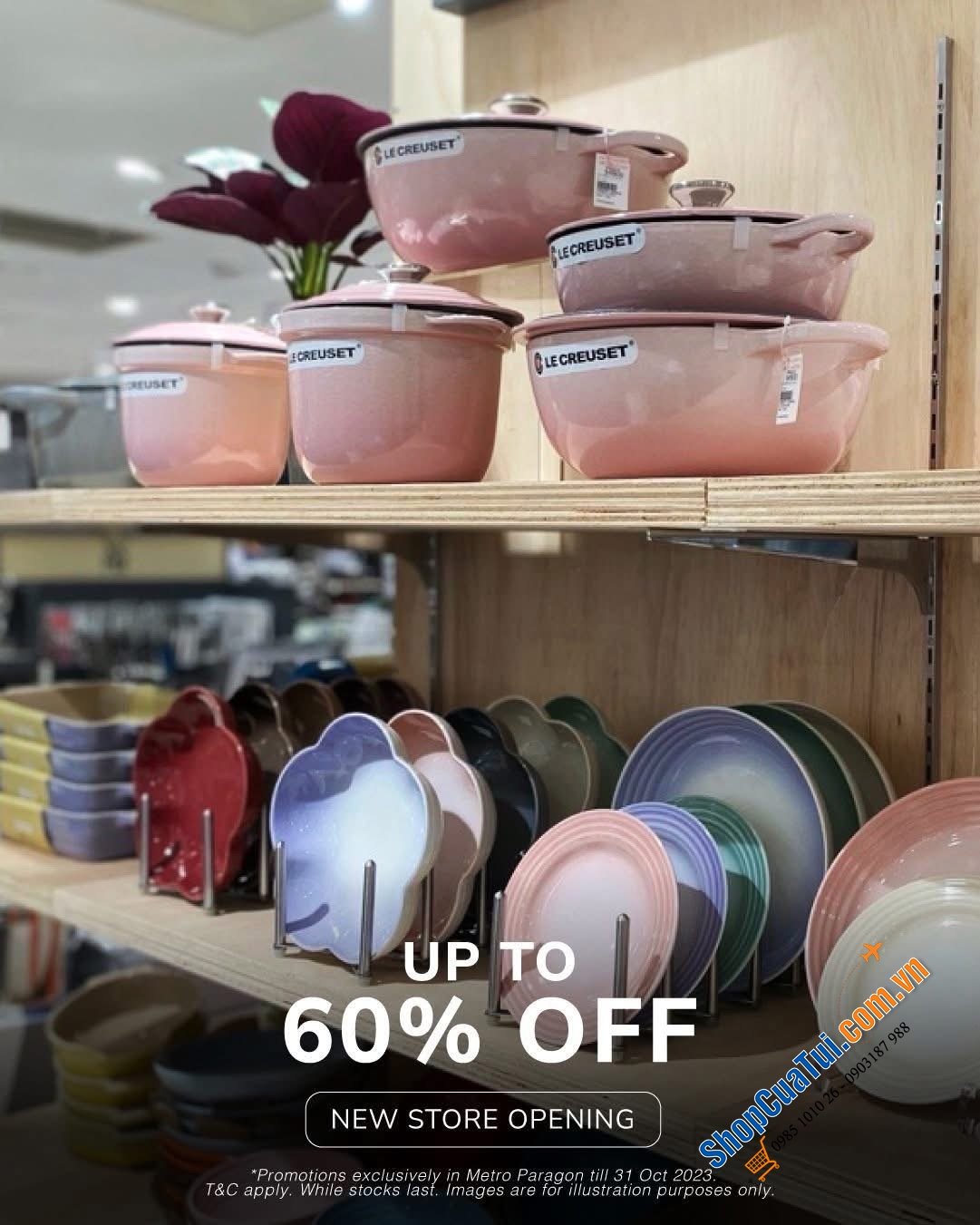 Nồi cơm Le Creuset Cocotte Every 18 màu hồng siêu xinh.