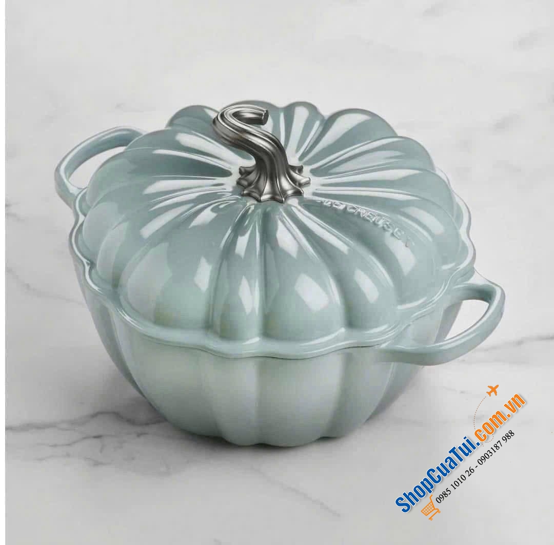 Nồi Le Creuset Phiên bản bí ngô Thyme, sea salt, đen, meringue kem, cam vàng.
