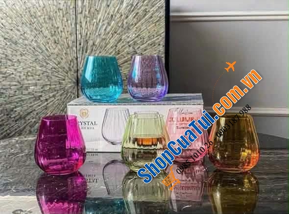 Set 6 Cốc Màu Bohemia Columba 380ml.