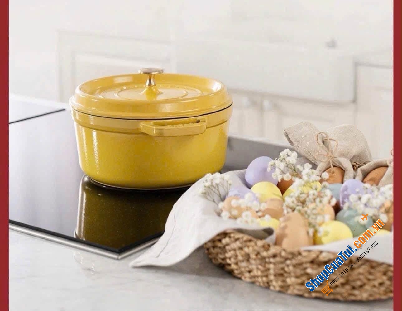 NỒI STAUB SIZE 22CM MÀU CHANH MỸ.