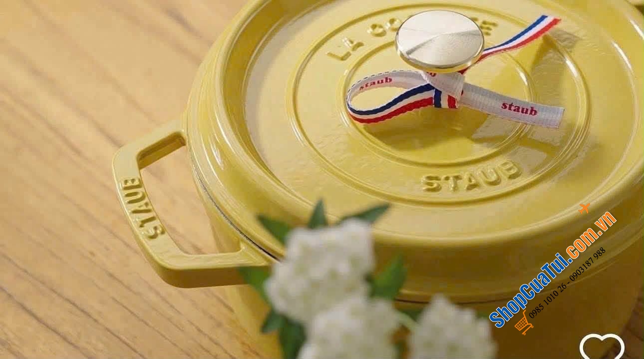 NỒI STAUB SIZE 22CM MÀU CHANH MỸ.