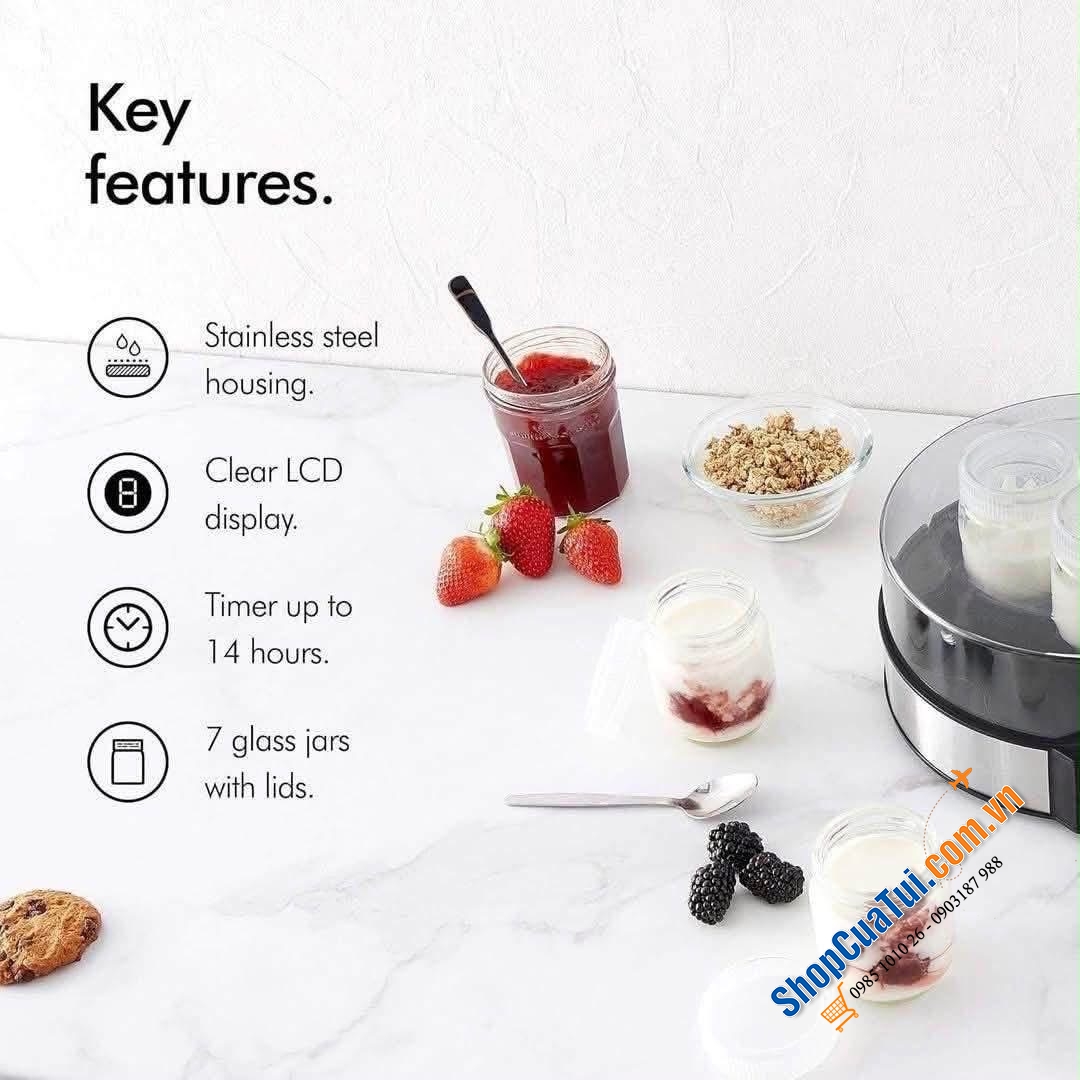 Máy làm sữa chua 7 hũ Vonshef.