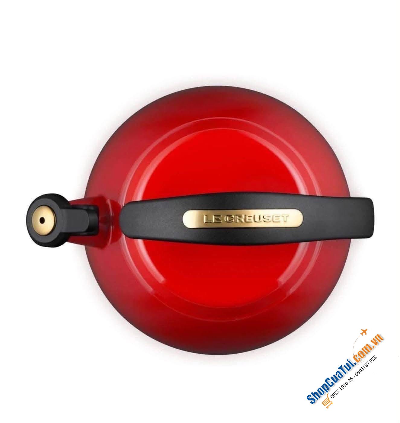 Ấm đun bếp từ Le Creuset Signature Cloche núm vàng