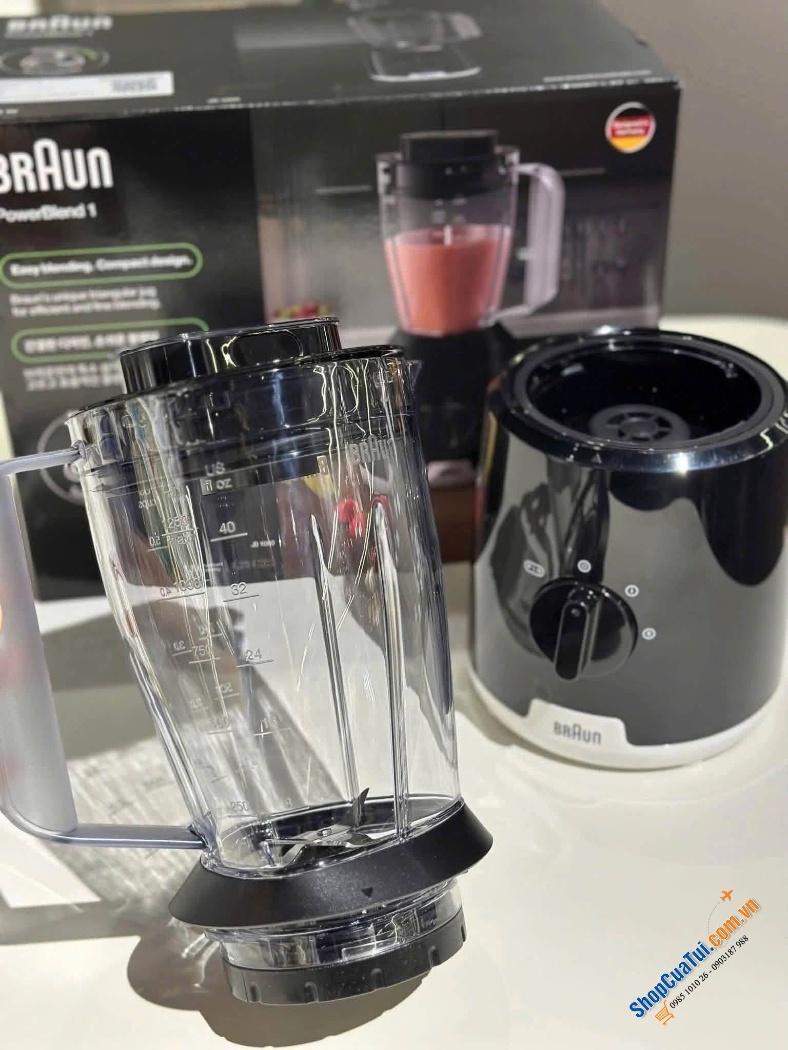 Máy xay sinh tố Braun JB1015BK – Xay mịn chuẩn Đức, tiện lợi mọi lúc.