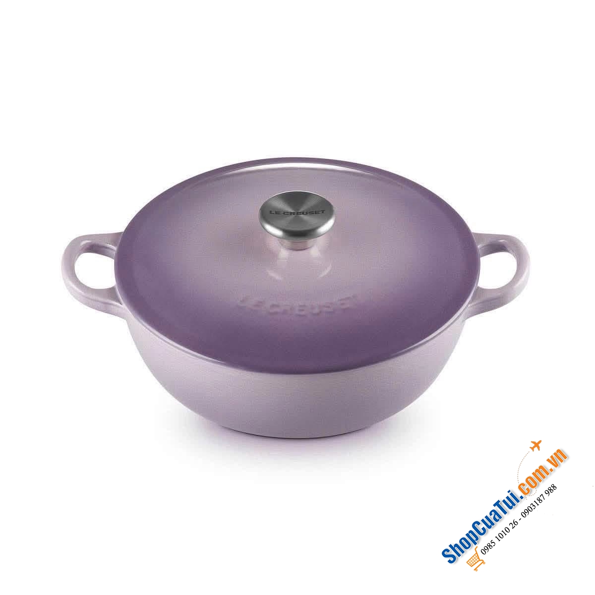 Le Creuset marmite - nồi sâu lòng size 22cm bell pure tím thuộc bộ sưu tập của hãng.