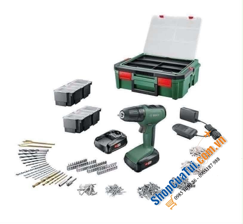 Bộ dụng cụ khoan và bắn vít BOSCH không dây UniversalDrill 18.