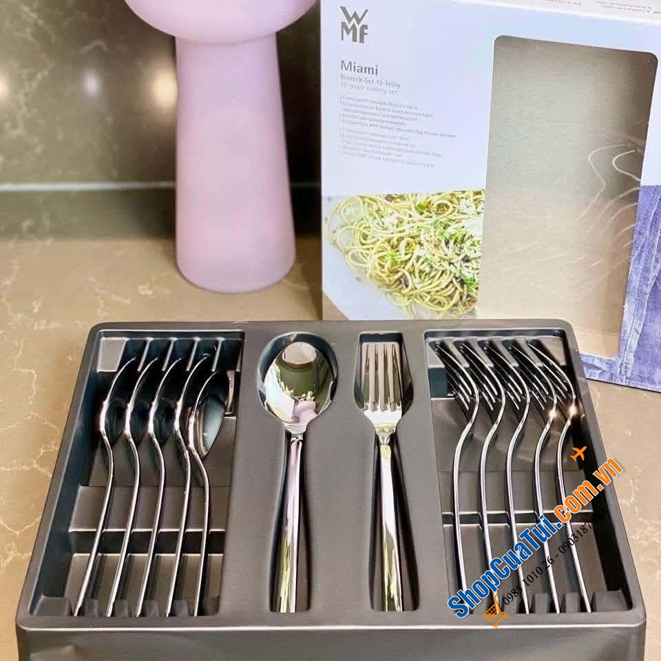 Set thìa dĩa WMF Miami – hàng chuẩn Đức, bền bỉ và tinh tế cho mọi căn bếp hiện đại.