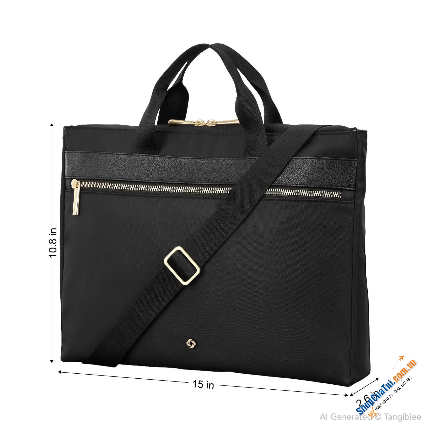 Túi Samsonite Mobile Solution 2 Convertible Slim Brief - một mẫu cặp đựng laptop mỏng nhẹ và thanh lịch.