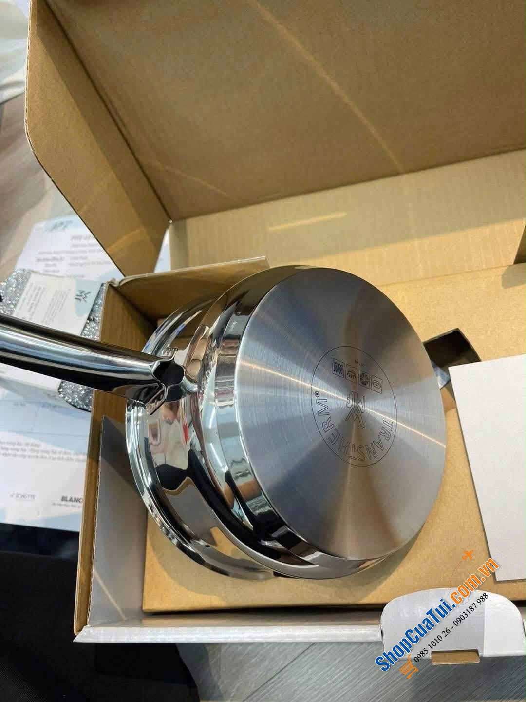 Quánh WMF Diadem Plus 16cm Có Nắp Kính.