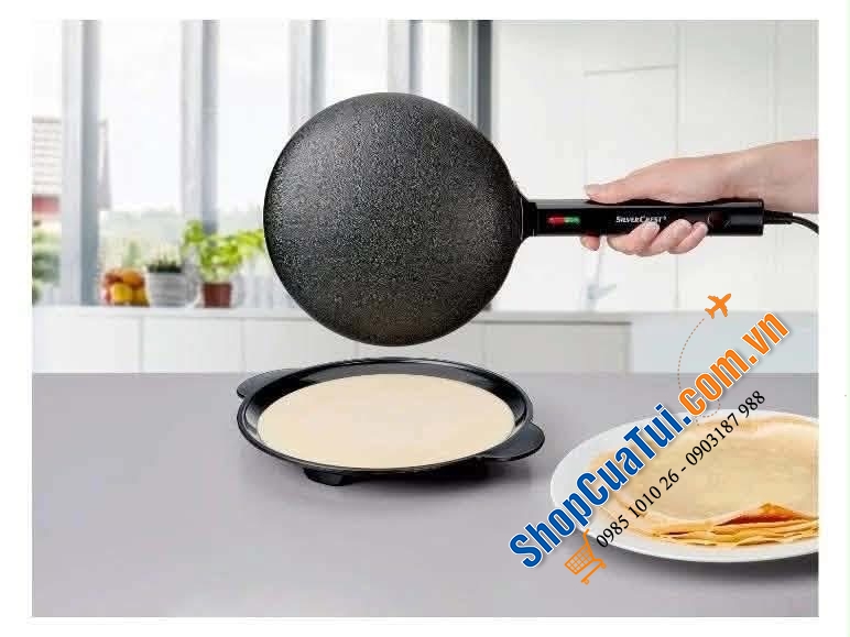 Máy làm bánh Crepe SILVERCREST SCMT 600 màu đen - LÀM BÁNH CUỐN SILVERCRES – Đơn Giản, Nhanh Chóng, Hoàn Hảo!