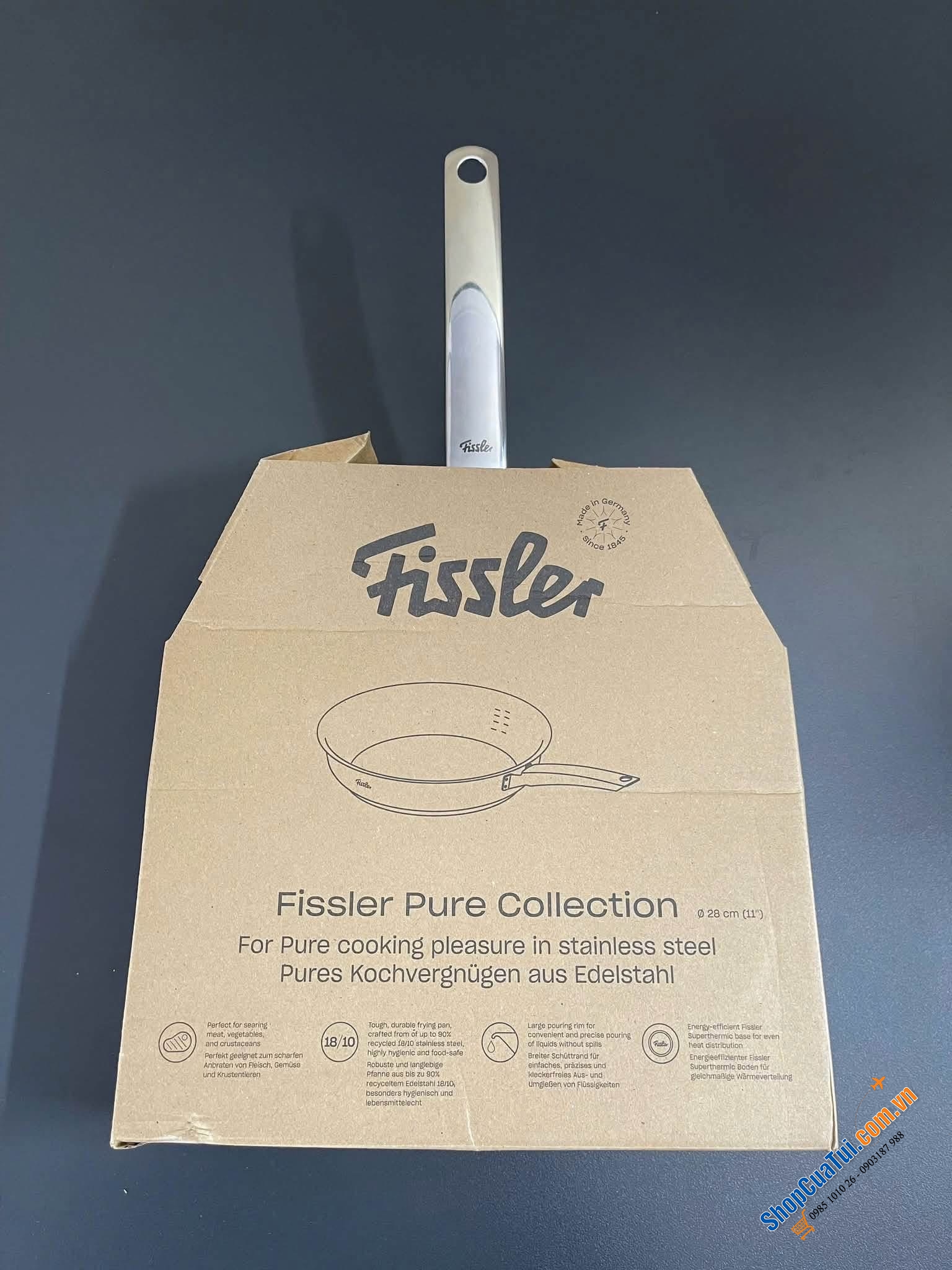 CHẢO THÉP FISSLER PURE COLLECTION size 24 & 28cm - Made in Germany !!