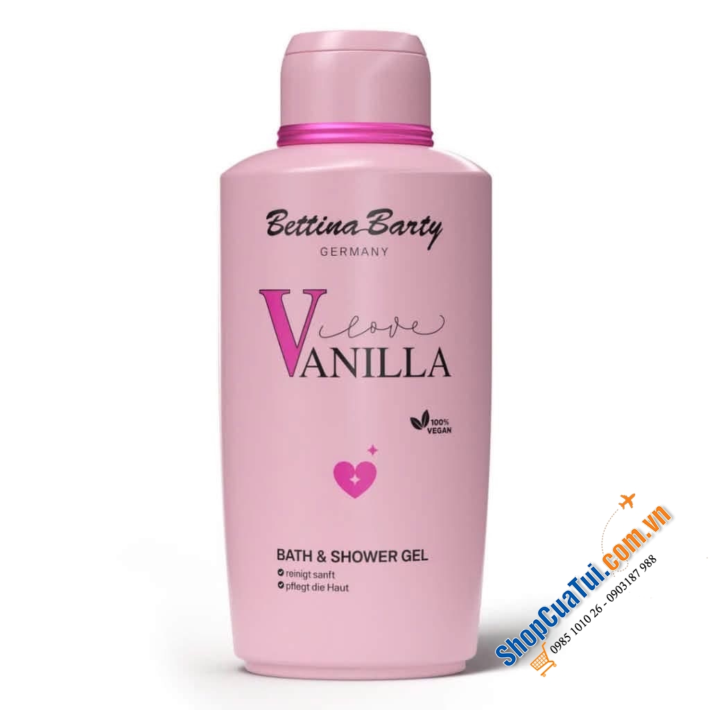SỮA TẮM BETTINA BARTY LOVE VANILLA - Chai 500ml.