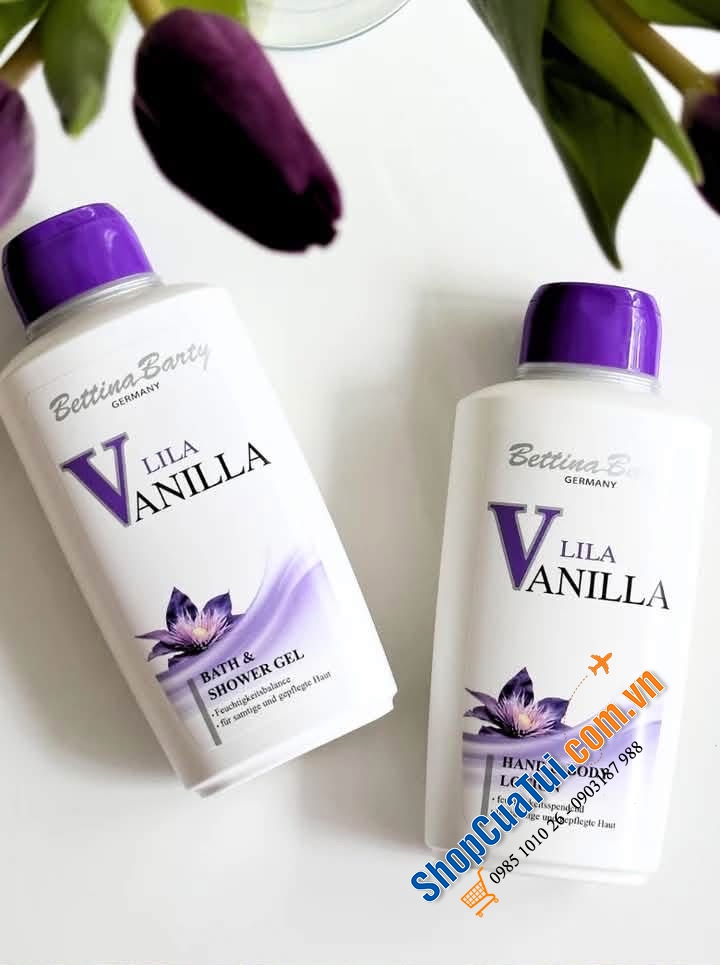 SỮA TẮM BETTINA BARTY LILA VANILLA - Chai 500ml.
