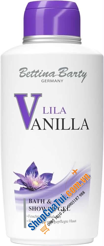 SỮA TẮM BETTINA BARTY LILA VANILLA - Chai 500ml.