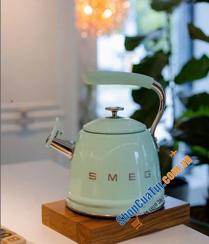 Ấm đun bếp từ Smeg WKF01 - 4 màu Đen , Xanh mint , Bạc , Xanh biển.