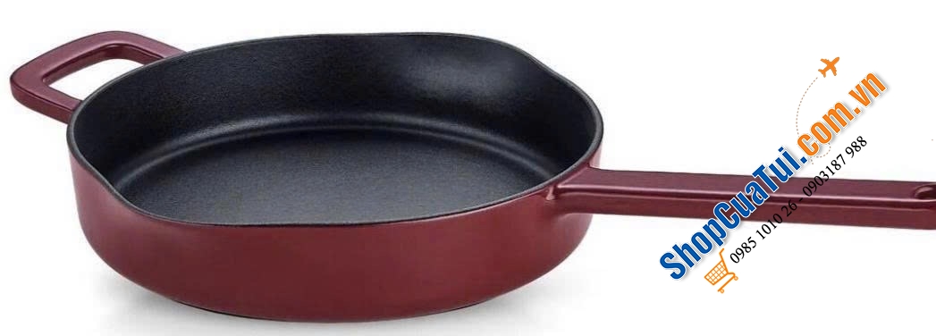 Chảo gang Fissler 24cm màu Đỏ.