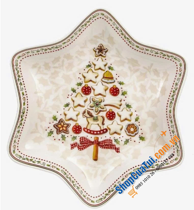 Đĩa Villeroy & Boch Winter Bakery Delight Star 24cm.