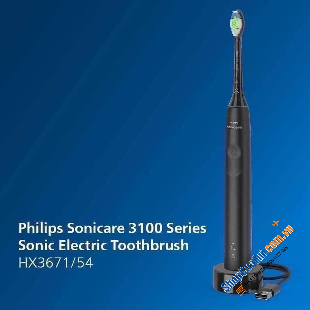 Bàn chải điện Philips Sonicare HX3671/54 màu đen.