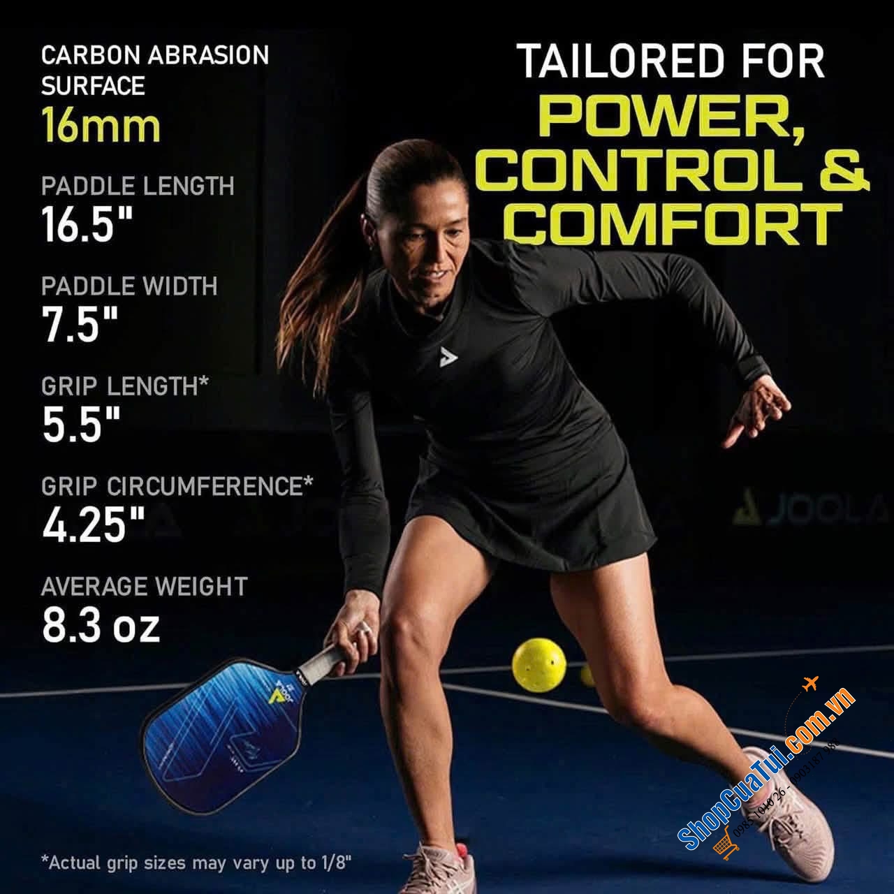 VỢT PICKLEBALL JOOLA HYPERION CAS 16mm.